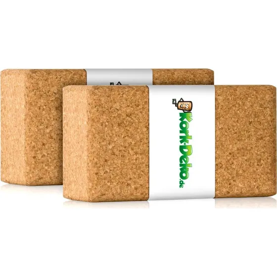 KorkYoga Yoga Block Set 2er-Pack 23x12x7,5 cm