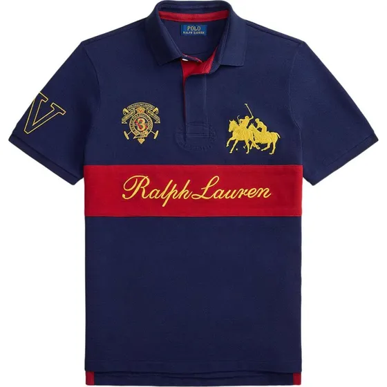 Polo Ralph Lauren Block Striped Polo Newport Navy