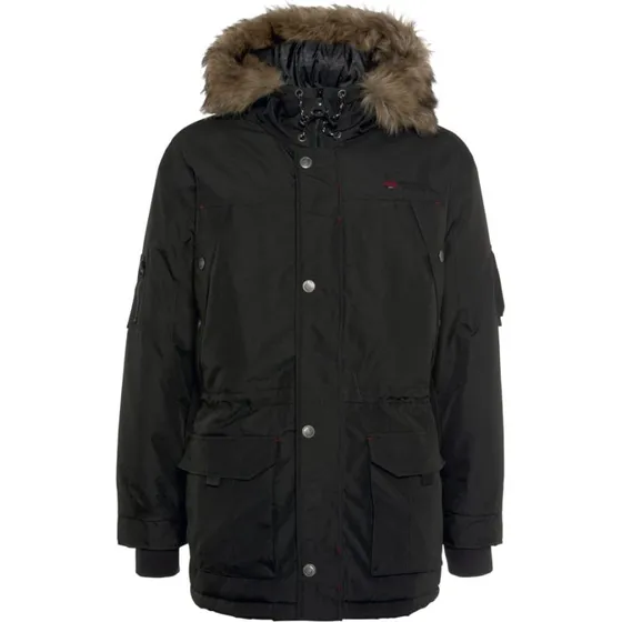 Man's World Parka schwarz mit abnehmbarer Kapuze