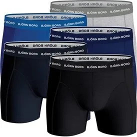 Björn Borg NOOS Solids Shorts 5-Pack Blau/Muster