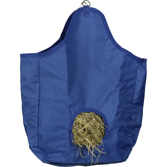 Heusack blau mit 2 Ösen und Fressloch