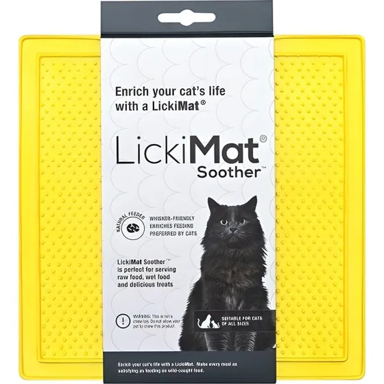 LickiMat Soother Cat Gelb 20x20 cm