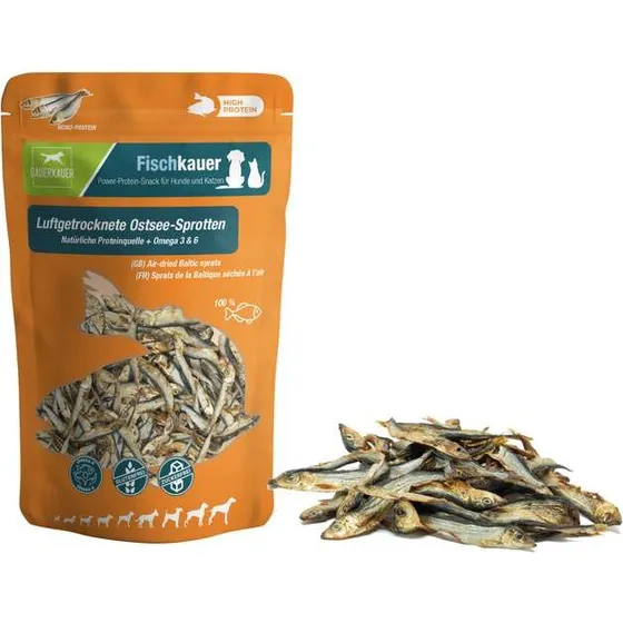Ostsee-Sprotten Dauerkauer 60g – natürliches Protein für Hunde & Katzen