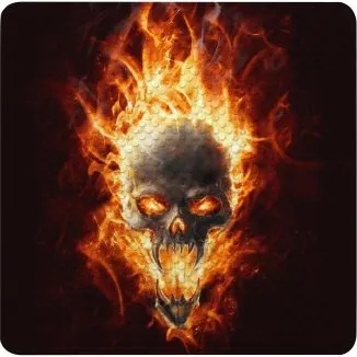Sanilo Badematte Totenkopf in Flammen 53x53 cm