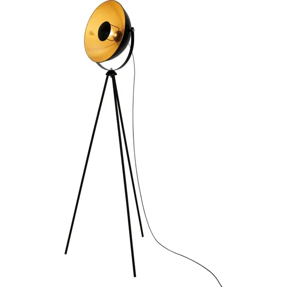Briloner Stehleuchte 148 cm schwarz-gold-matt E27