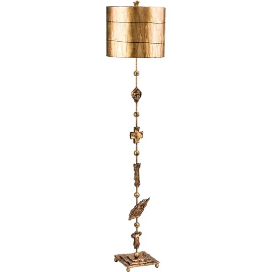 Fragment 1-flammige Stehlampe Gealtertes Gold