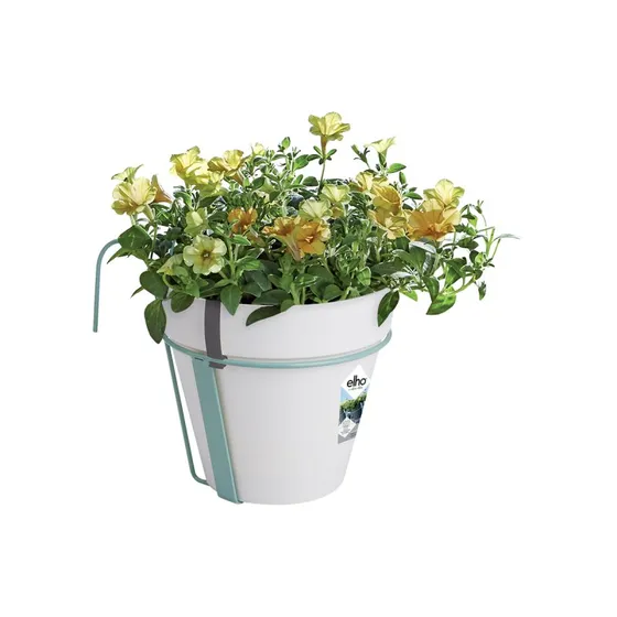Elho Loft Urban Pflanztopf mit Balkonhalter Ø 20 x 20 cm weiß