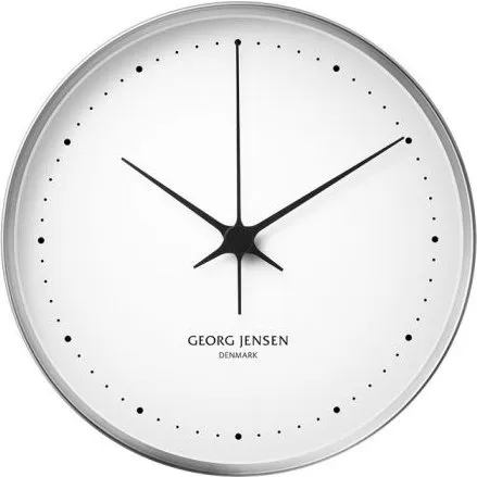 Henning Koppel Wanduhr Edelstahl/Weiß