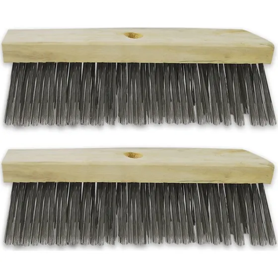 Stahlbesen 30 cm (2 St.) – Eisenbesen für robuste Reinigung