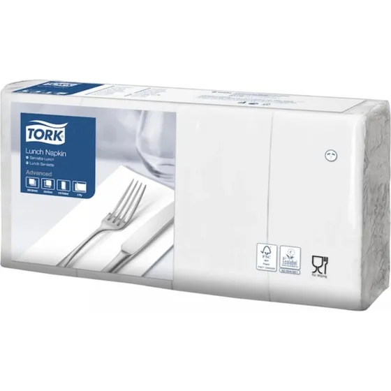 Tork Advanced Servietten 33x33 cm 2-lagig weiß 200 Stück