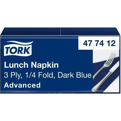 Tork Advanced Soft Lunchserviette 3-lagig 16,4 x 16,3 cm dunkelblau