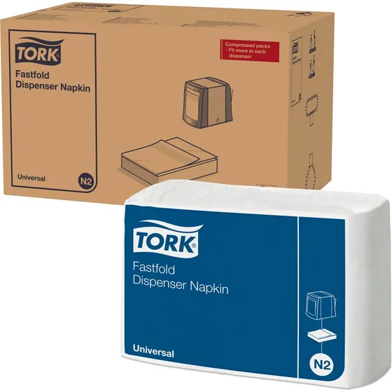 Tork 10933 Fastfold Spenderserviette 1-lagig wei, 24,8 x 21,3 cm