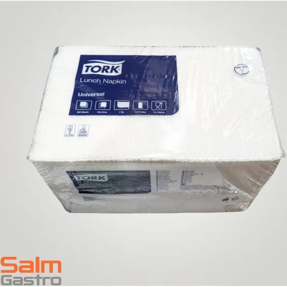 Tork Servietten 1/8 Falz 33x33 cm weiß 1-lagig 500 Stück