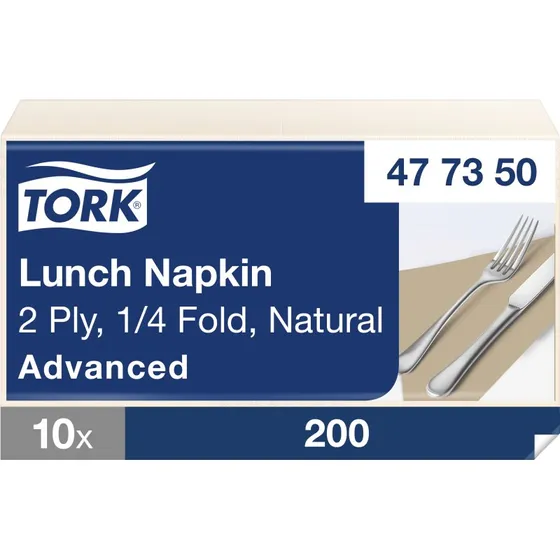 Tork Lunchservietten Sand 33x33 cm, 2-lagig, 10x200 Stk