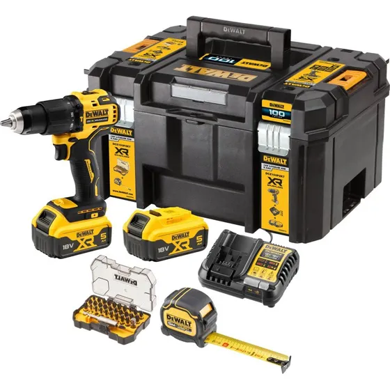 DEWALT DCZ100P2KP-QW 18 V/5 Ah Akku-Schlagbohrschrauber
