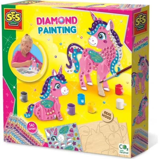 SES Creative 3D-Diamantmosaik-Einhorn-Kreativset