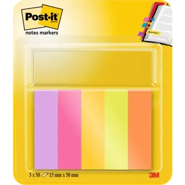 Post-it® Page Marker Energetic 1,5 x 5,0 cm, 50 Blatt sortiert