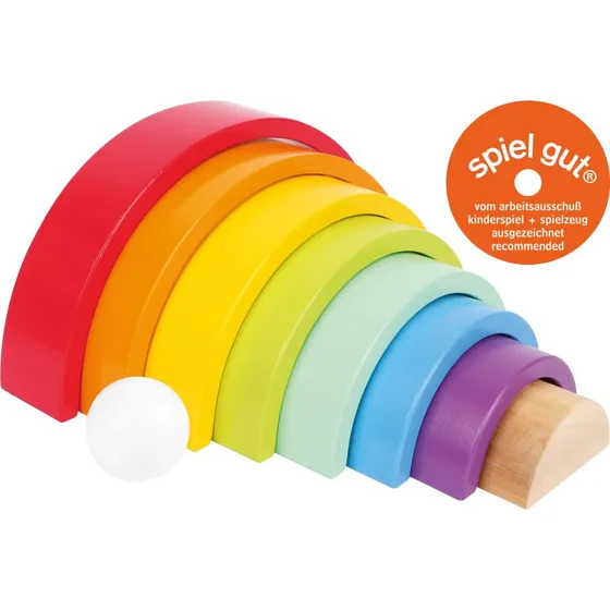 Small Foot Großer Regenbogen – Holzbausteine zum Stapeln & Bauen