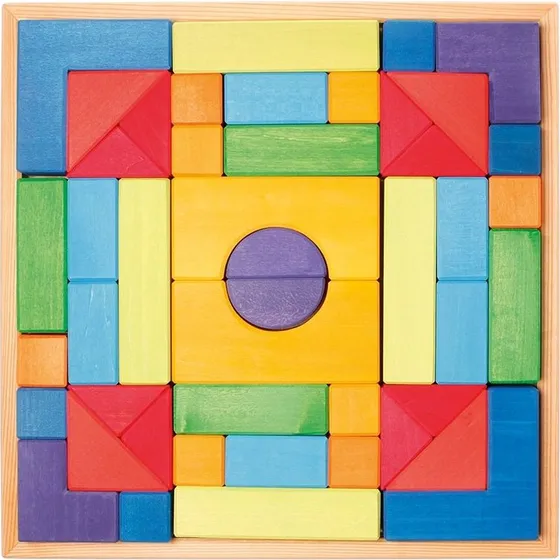 Grimm's Grundbaukasten 2 – 46 Bausteine in geometrischen Formen