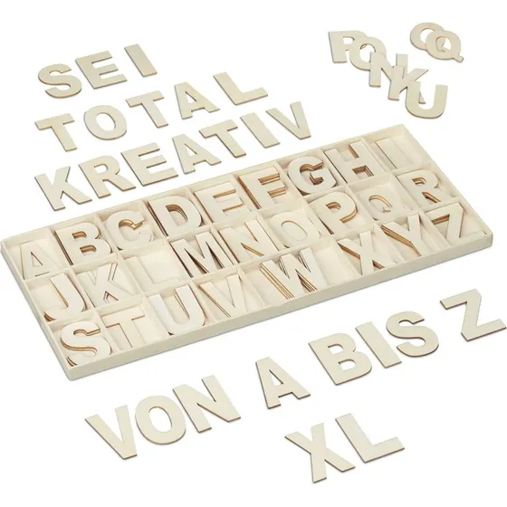 HolzAlphabet 104 tlg. Natur