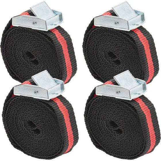 Klarschutz Spanngurt-Set 2,5 m, Silber/Schwarz-Rot