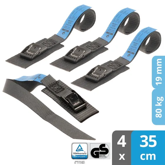 valonic ANT 4x Spanngurte 19mm für Fahrradträger