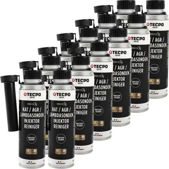 TECPO 12x 300 ml Katalysator-AGR-Lambdasonden-Injektor-Reiniger
