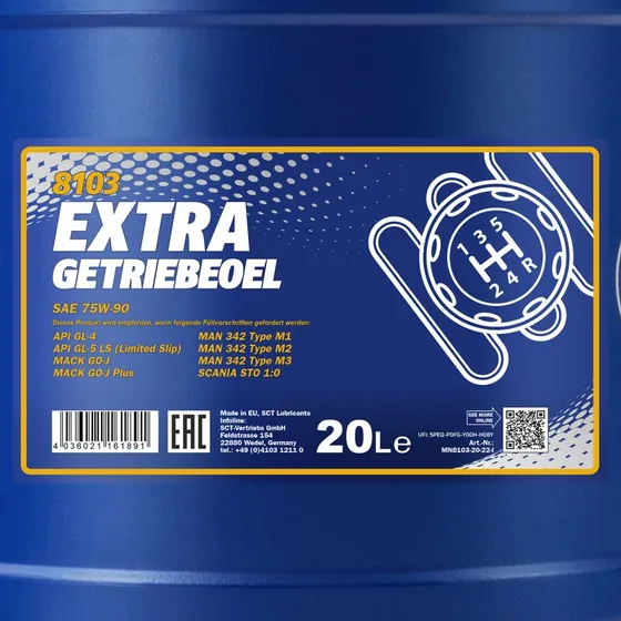 Mannol 8103 Extra 75W-90 Getriebeöl 20l