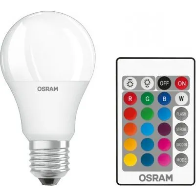 OSRAM LED Superstar Classic A60 RGBW E27 9W warmweiß matt