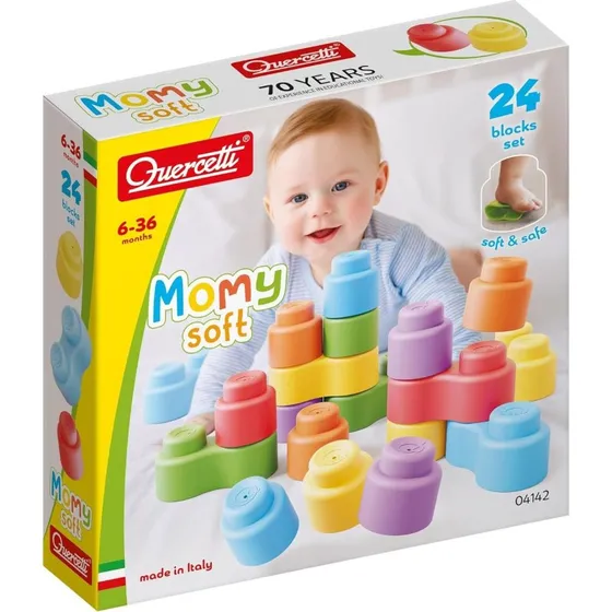 Momy Soft Bausteine 24 Stück, weich & farbenfroh