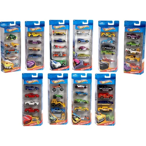 Hot Wheels Basic Autos 5er-Pack gemischte Auswahl