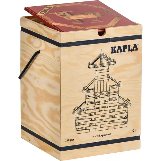 KAPLA 280er Kasten mit Kunstbuch Rot