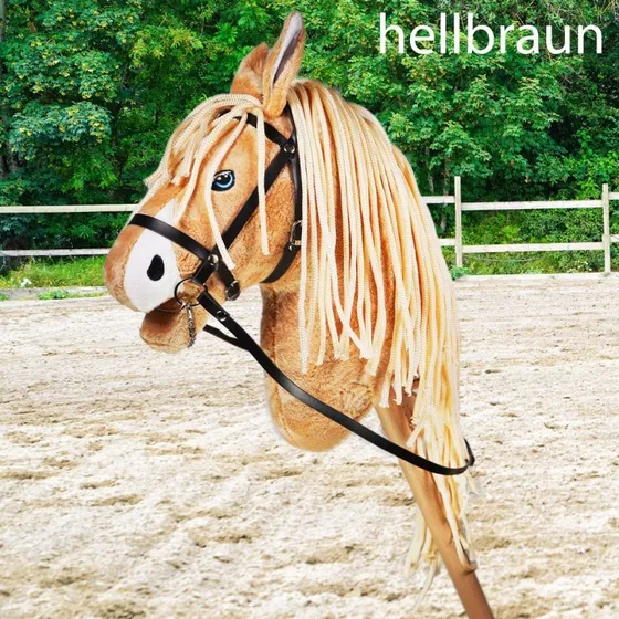 HKM Hobby Horse Deluxe Steckenpferd mit Trense, 7 Farben