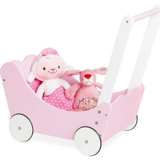 Pinolino Puppenwagen Jasmin 4-tlg. rosa/wei