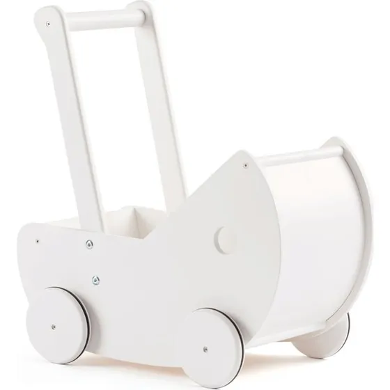Kids Concept Puppenwagen Weiß mit Bettwäsche