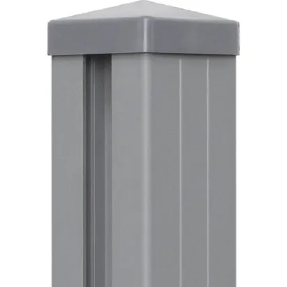 Alu-Steckzaun-Pfosten 9x9 cm anthrazit DB 703 Typ-A/B