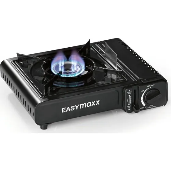 Easymaxx Gaskocher schwarz, 2,1 kW, mit Hartschalenkoffer