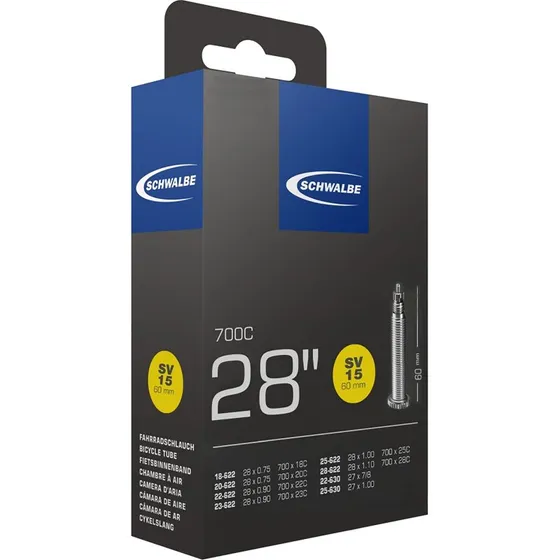 Schwalbe SV15 Schlauch 28 Zoll 18/28-622/630 französisches Ventil