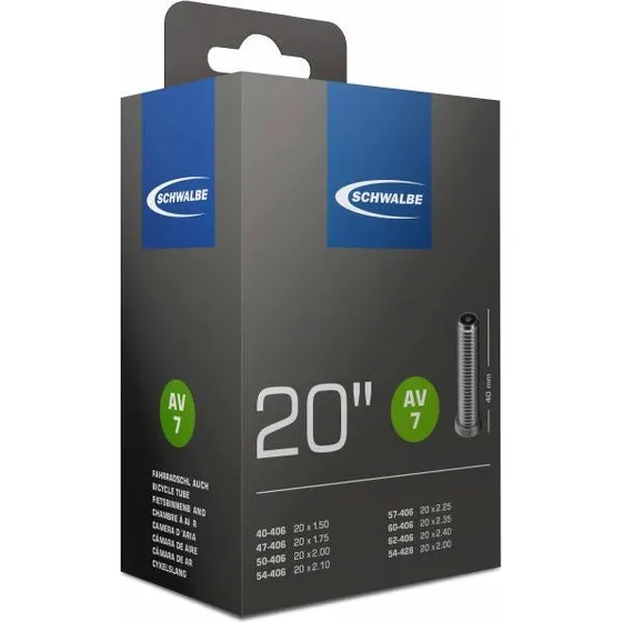 Schwalbe 20 DV 7 Fahrradschlauch 40-62/406