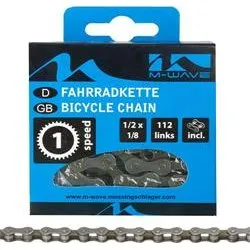 M-Wave Fahrradkette 1V 1/2x1/8" 112 Glieder Grau/Braun