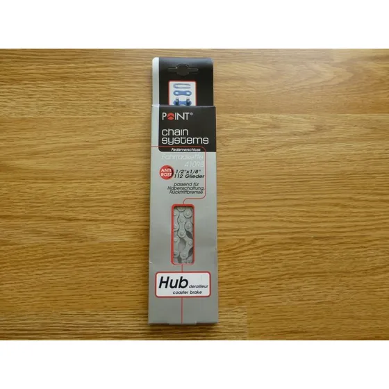 Point 410 RB Antirost Fahrradkette 112 Glieder Silber