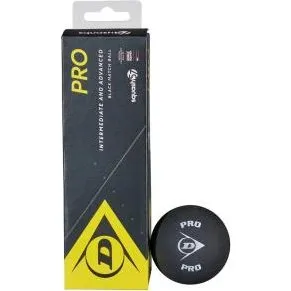 Dunlop Pro Racketball Bälle (3er-Pack, schwarz)