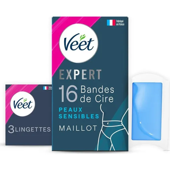 Veet Expert Kaltwachsstreifen empfindliche Haut 16Stk