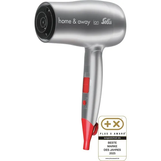 Solis Home & Away Reise-Haartrockner 1800 W Schwarz/Rot