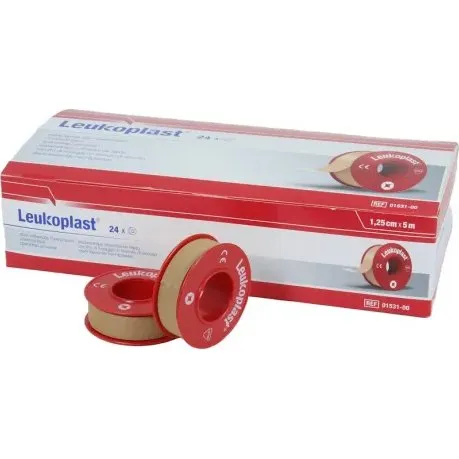 Leukoplast hautfarbenes Rollenpflaster 1,25 cm x 5 m (24 Rollen)