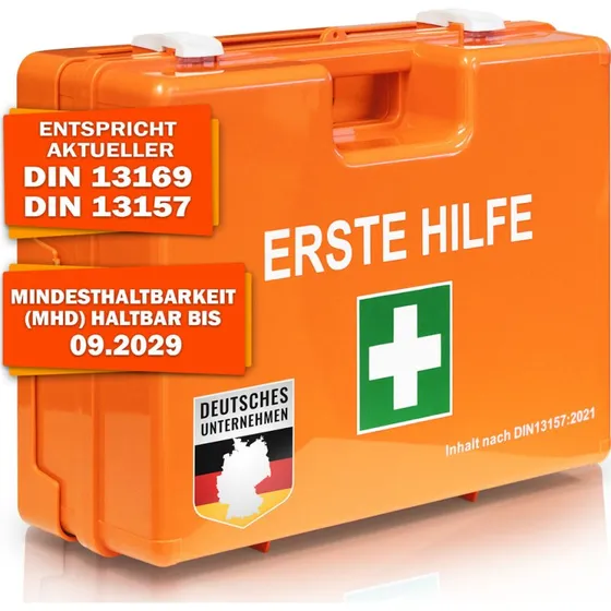 Quick Erste-Hilfe-Koffer DIN 13157, orange, 260x170x110 mm