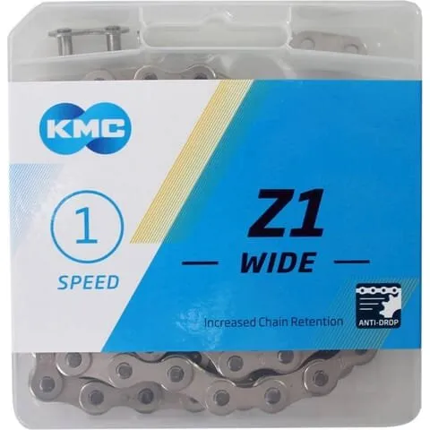 KMC Z1 Single Speed Kette 1/8 Zoll 112 Glieder Silber