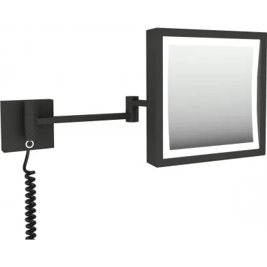 DEUSENFELD QUADRO KLQ54CTB LED-Wandspiegel 20x20cm matt schwarz