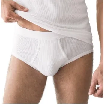 Ammann 26 Doppelripp Herren-Slip weiß