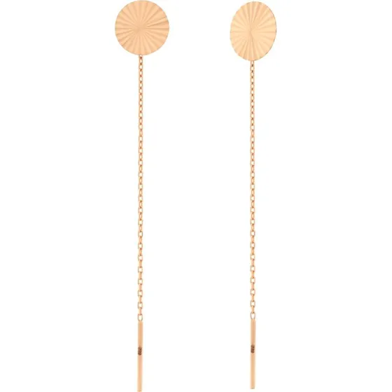 Golders Durchzieher Ohrringe 585 Rotgold